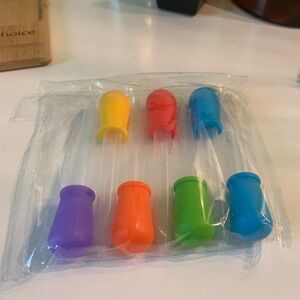 Set of 7 Colorful Silicone and Plastic Pipette Droppers